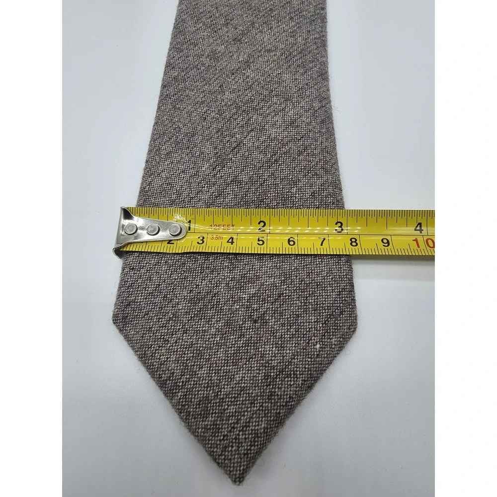 Broletto Men's Wool/Cotton Gray Necktie 58